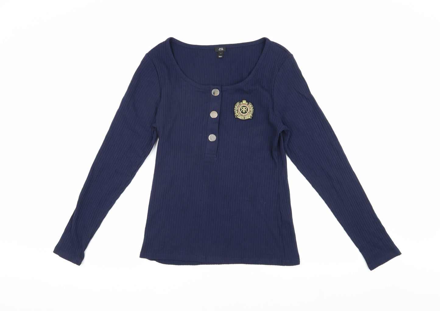River Island Women’s Blue Long Sleeve T-Shirt, Size 16