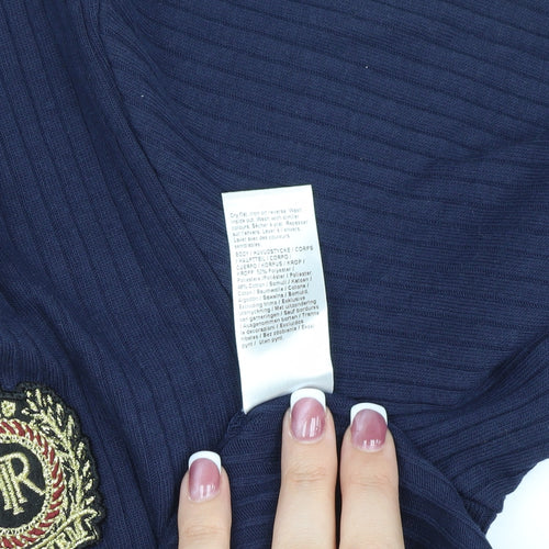 River Island Women’s Blue Long Sleeve T-Shirt, Size 16