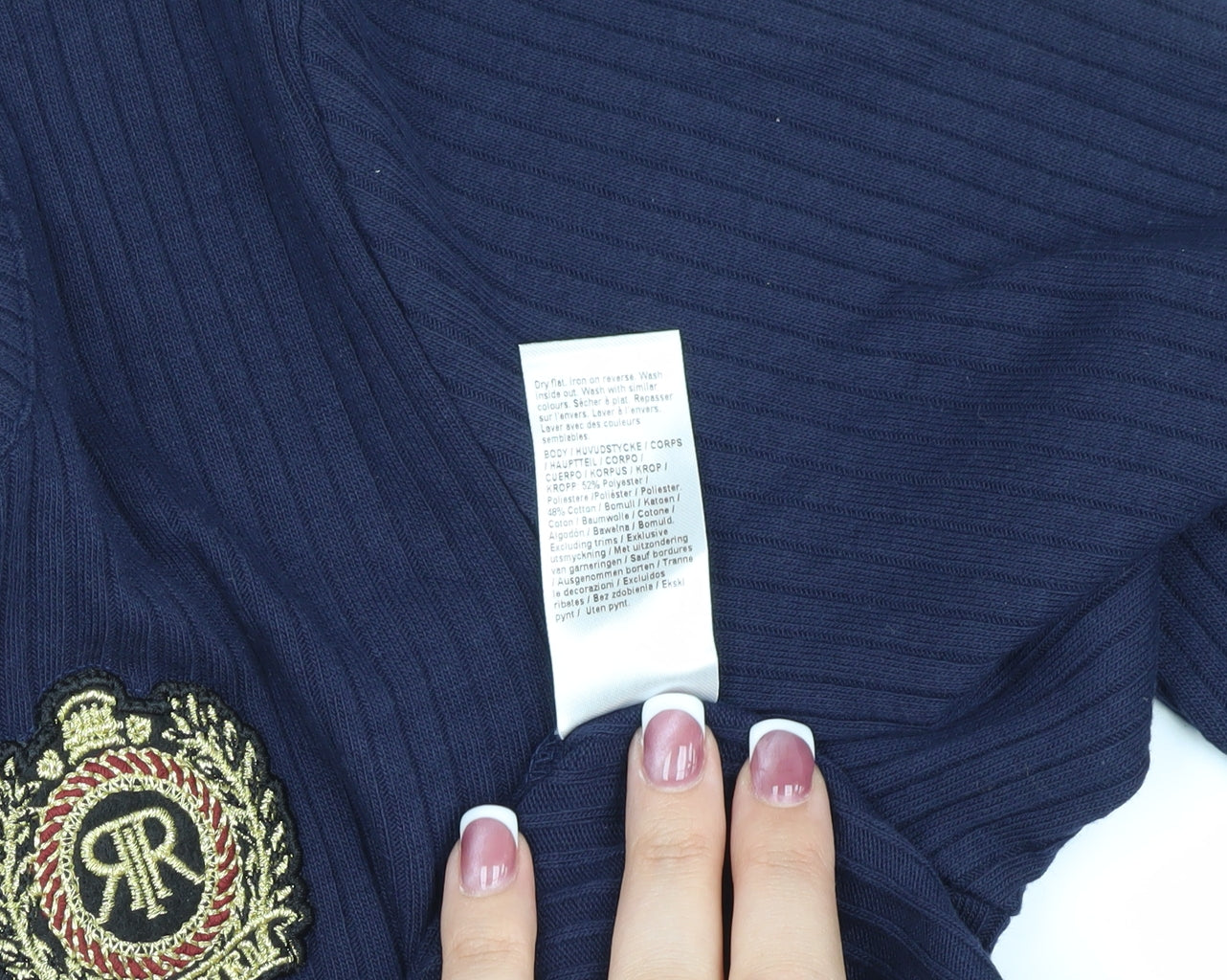 River Island Women’s Blue Long Sleeve T-Shirt, Size 16