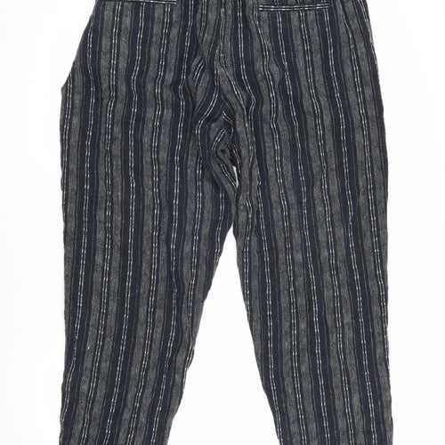 Marks and Spencer Women's Black Cropped Cotton Trousers