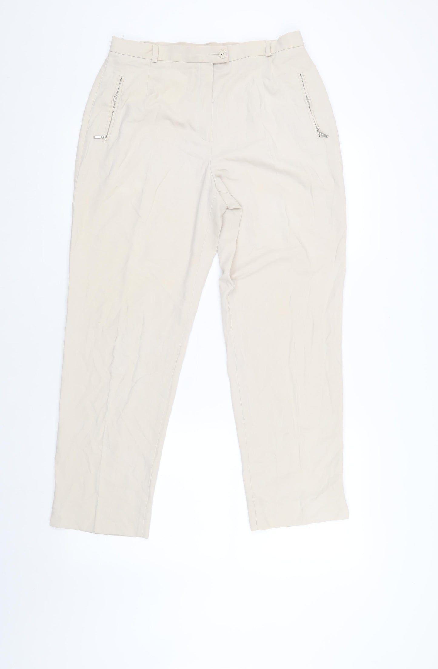 Marks and Spencer Women's Beige Trousers Size 14