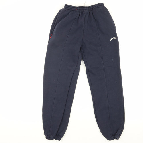 Slazenger Boys Navy Joggers - 9-10 Years - Cotton Blend