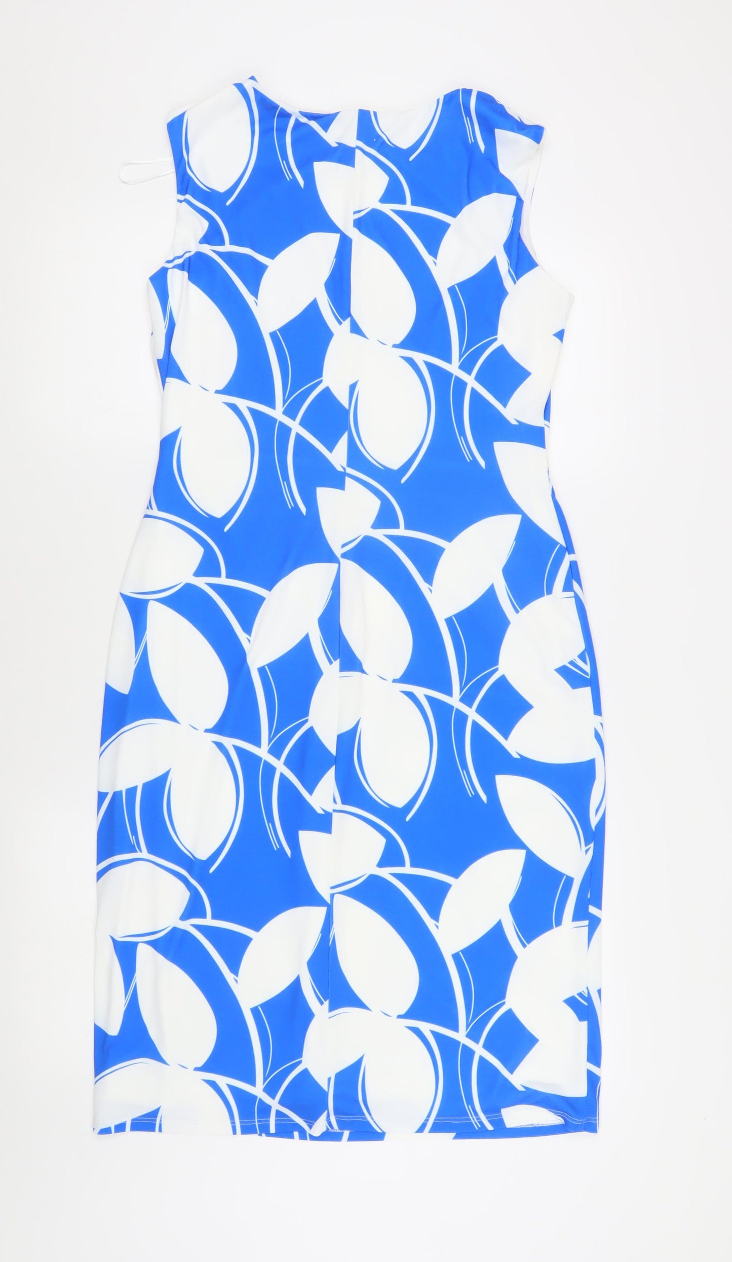 Roman Women's Blue Floral Sheath Dress Size 14