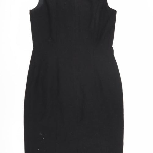 Oasis Women's Black Sheath Dress Size 12