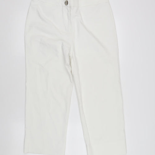 Next Women's White Capri Trousers Size 12 Regular Fit