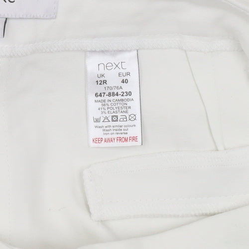 Next Women's White Capri Trousers Size 12 Regular Fit