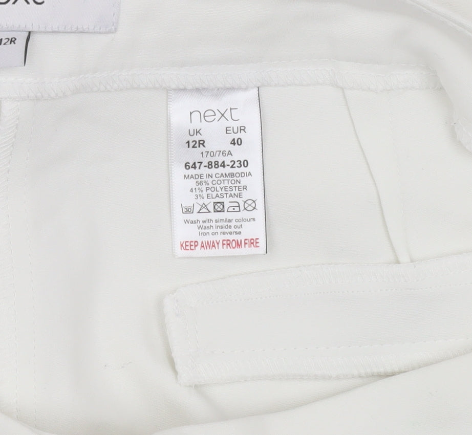 Next Women's White Capri Trousers Size 12 Regular Fit