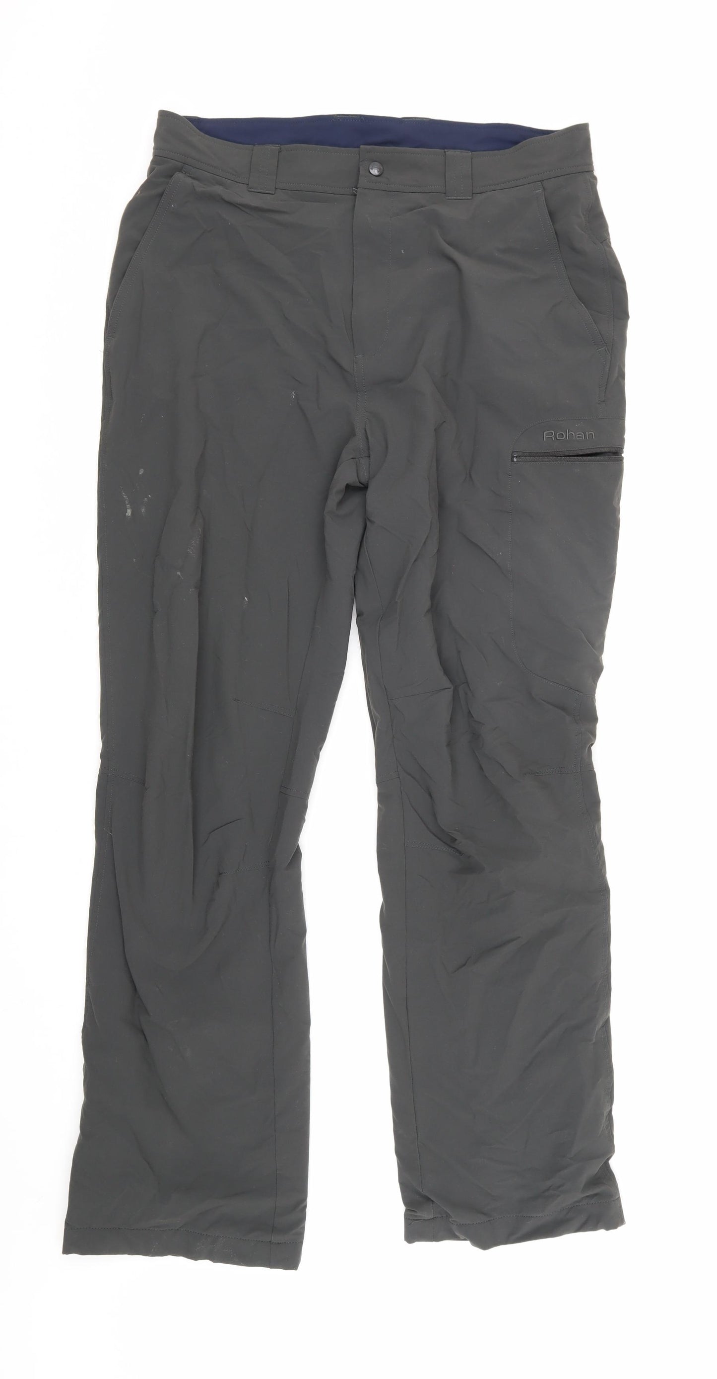 Rohan Men's Black Cargo Trousers Size M with Pockets
