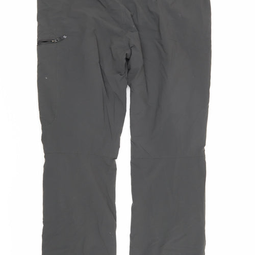 Rohan Men's Black Cargo Trousers Size M with Pockets