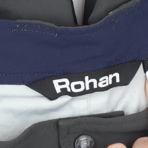 Rohan Men's Black Cargo Trousers Size M with Pockets