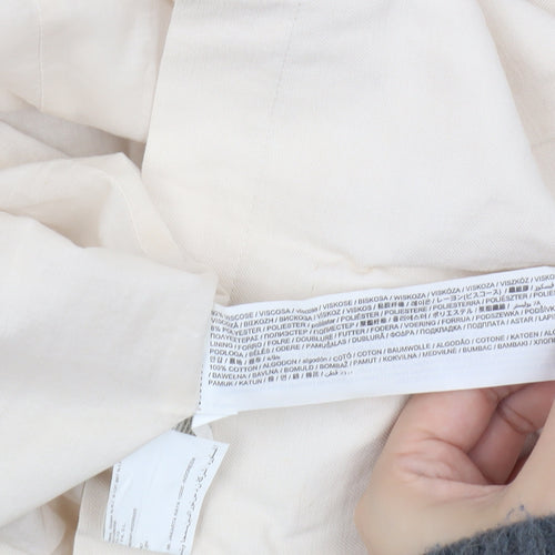 MNG Women's Beige S Pinafore Dress with Buttons