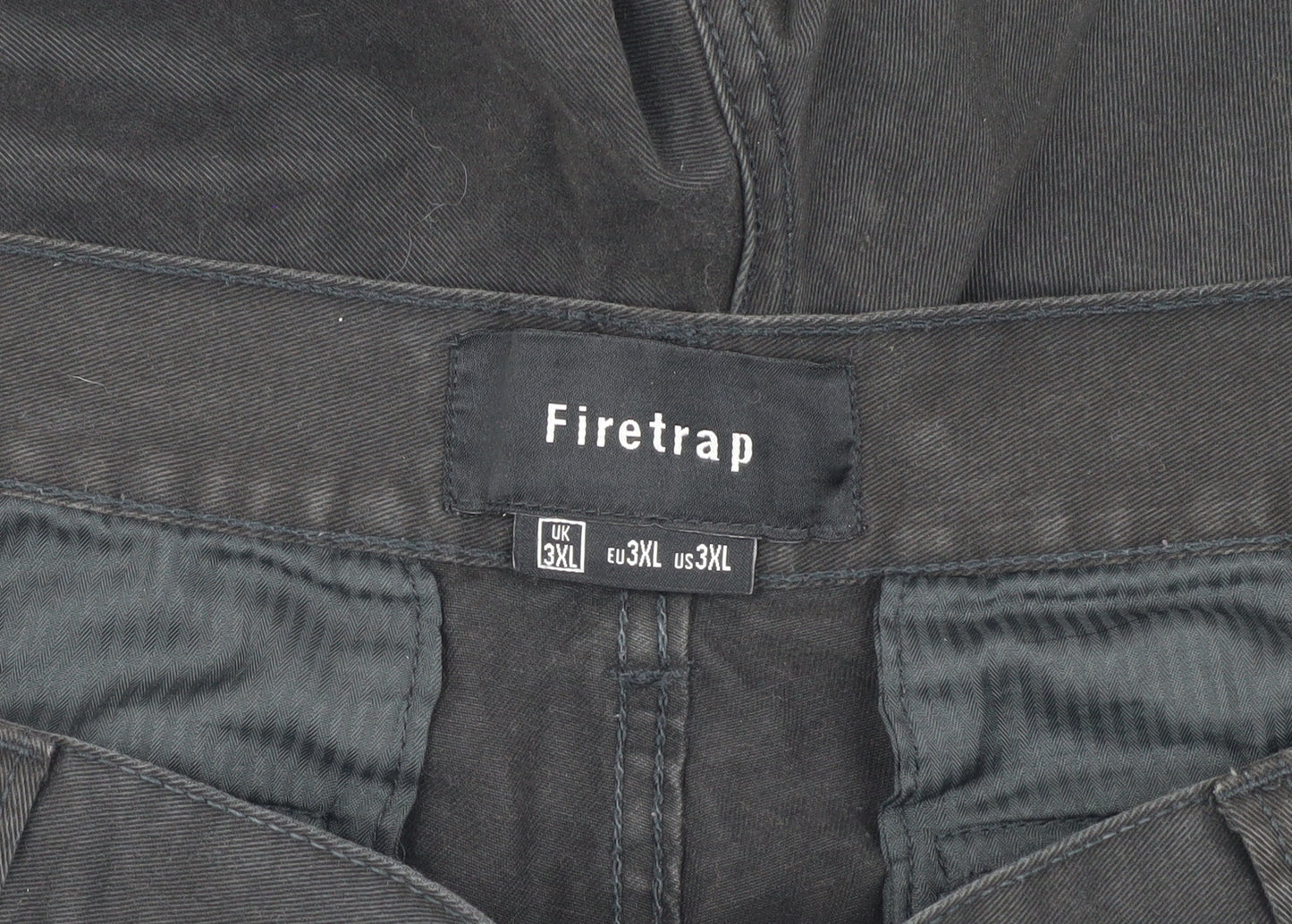 Firetrap Men's Black 3XL Cargo Shorts Cotton