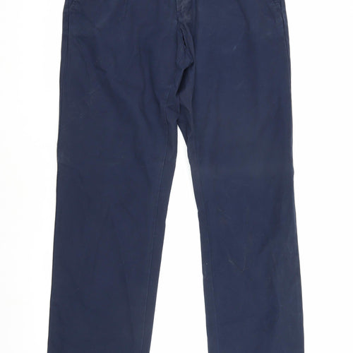 GANT Men's Blue Chino Trousers, 36W Regular Fit