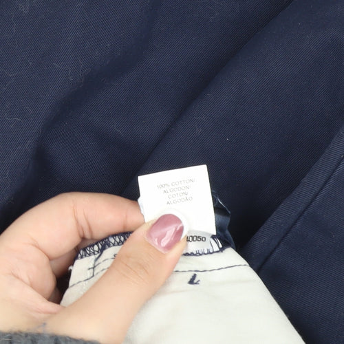 GANT Men's Blue Chino Trousers, 36W Regular Fit