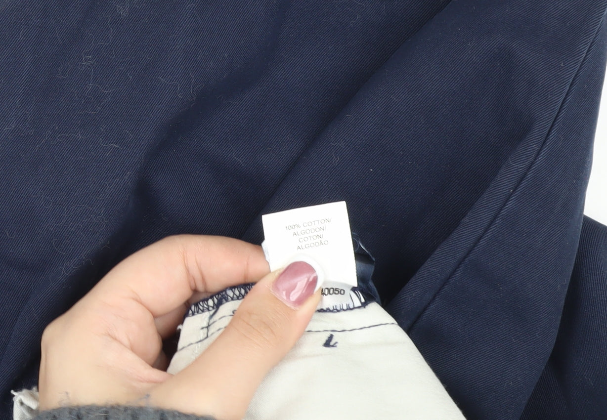 GANT Men's Blue Chino Trousers, 36W Regular Fit