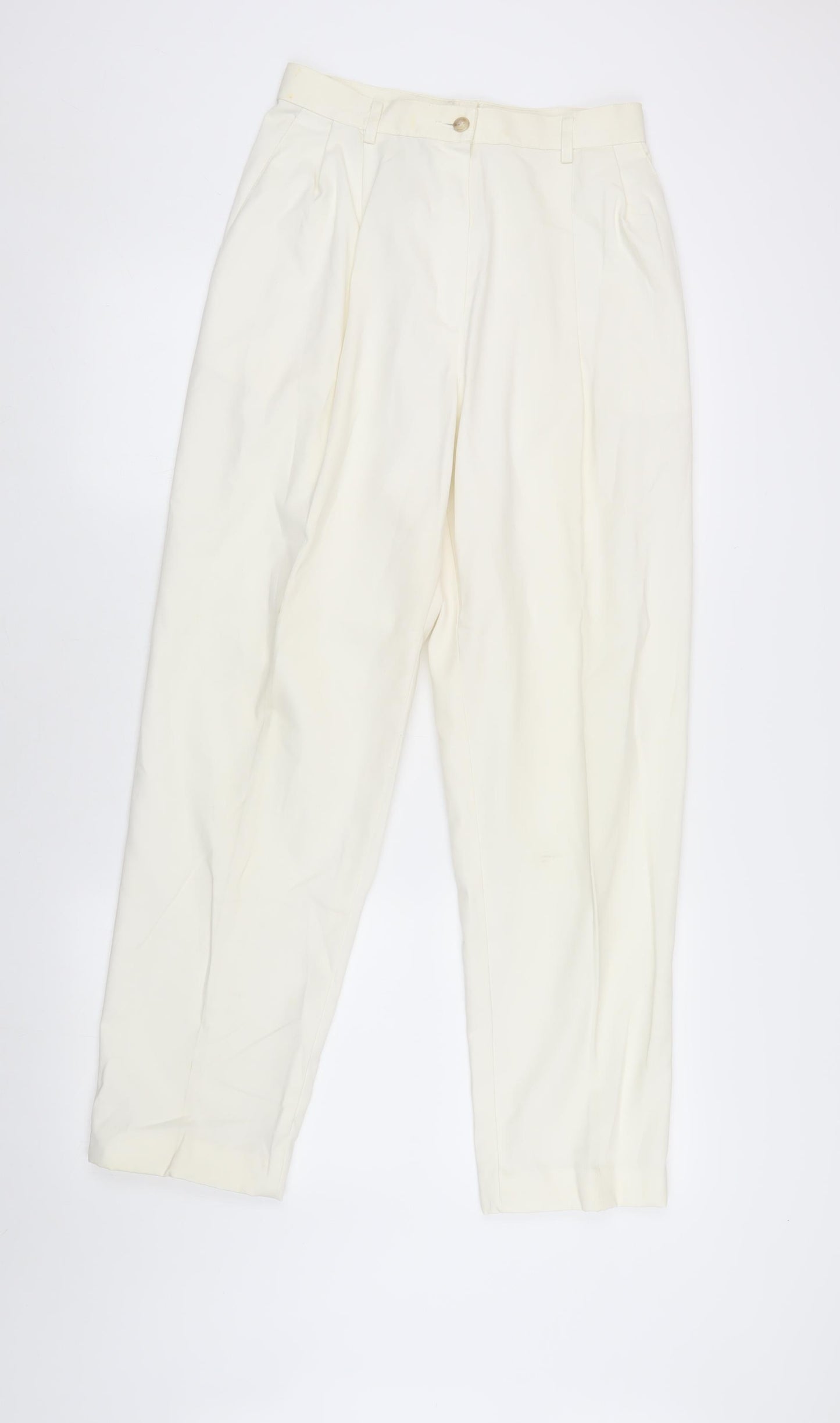 Marks and Spencer Women's Ivory High Rise Trousers