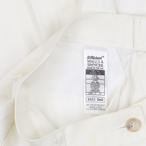 Marks and Spencer Women's Ivory High Rise Trousers