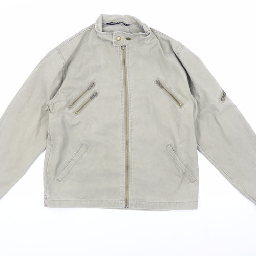Fashion Union Beige Biker Jacket, Men's M, Casual Style
