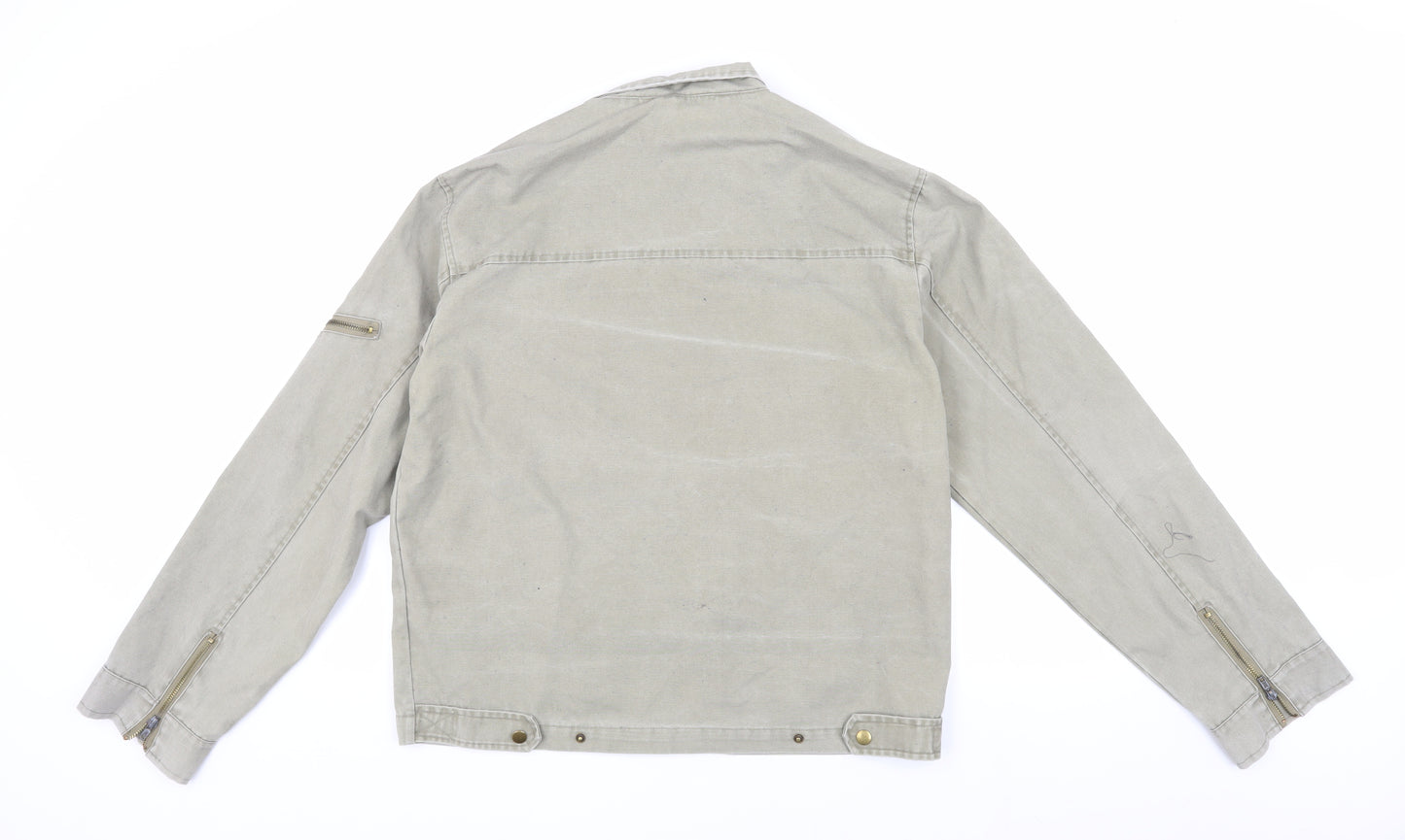Fashion Union Beige Biker Jacket, Men's M, Casual Style