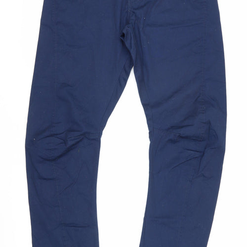 Crafted Men's Blue Large Trousers with Pockets