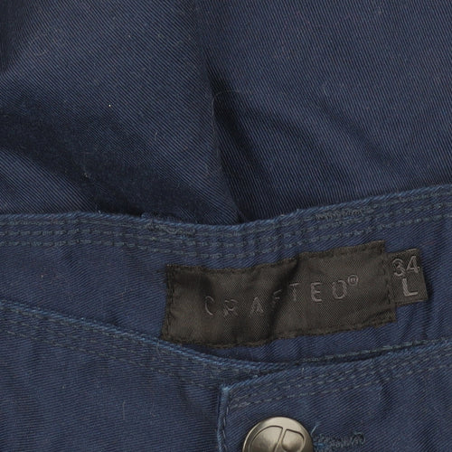 Crafted Men's Blue Large Trousers with Pockets
