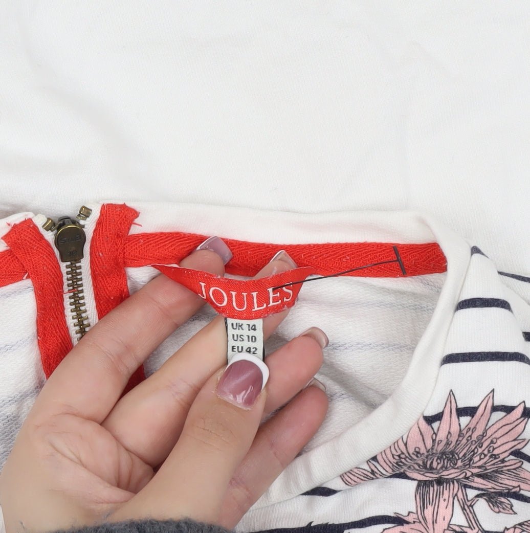 Joules Women's Floral Top Multicoloured UK 14