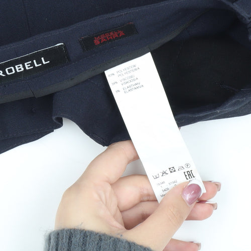 Robell Unisex Blue Trousers Size 12 Mid Rise