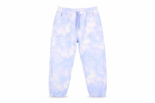 Front view of Lands' End girls’ multicoloured jogger tie dye trousers, size L