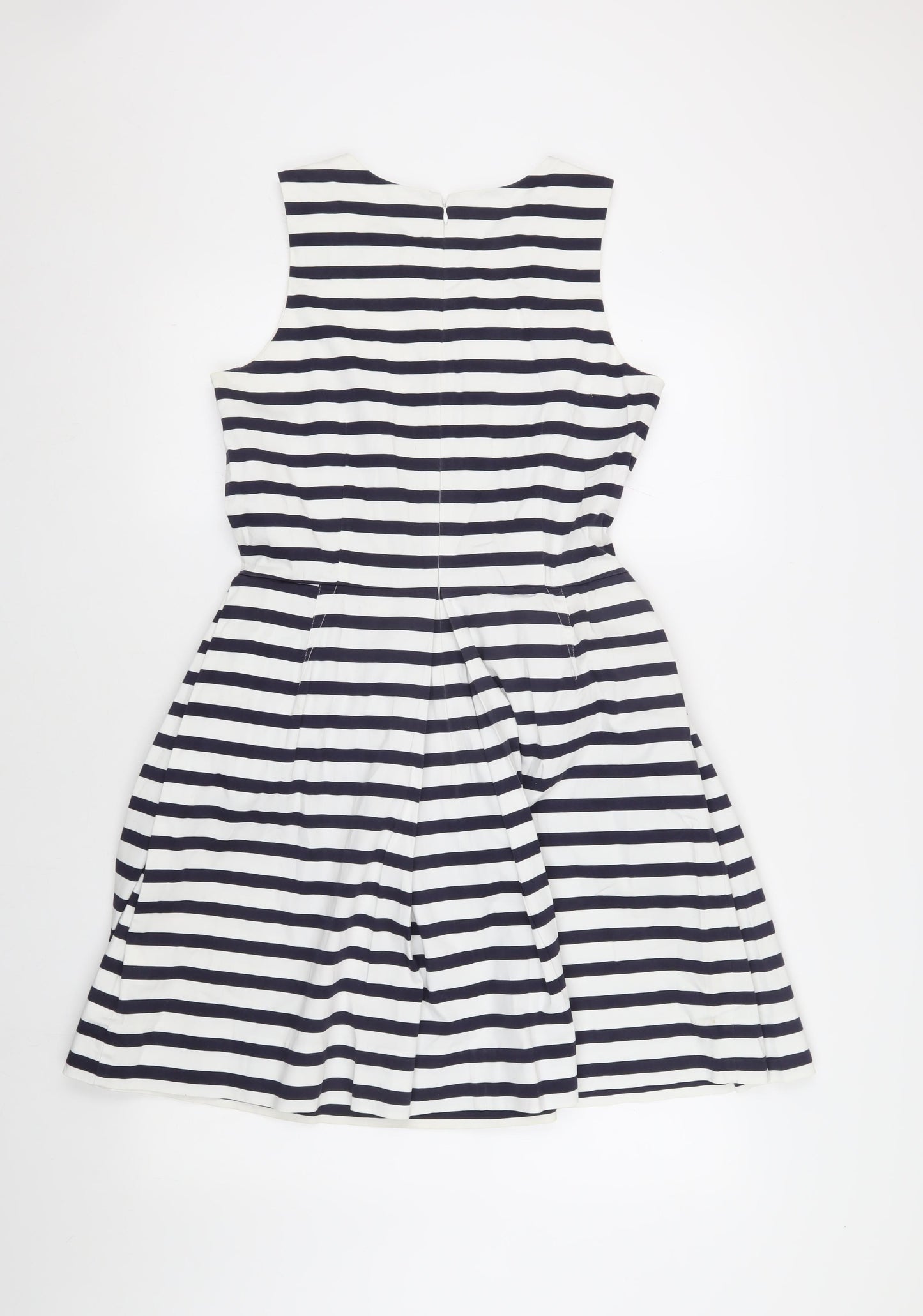 Gap Women's White Striped Fit & Flare Dress