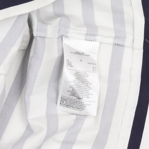 Gap Women's White Striped Fit & Flare Dress
