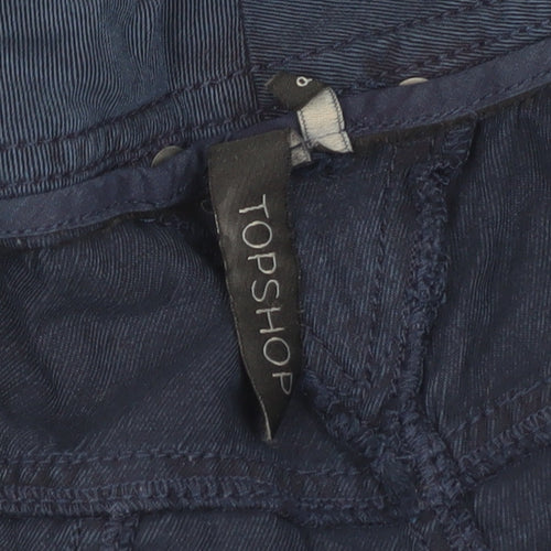Topshop Women's Blue Cargo Trousers Size 8