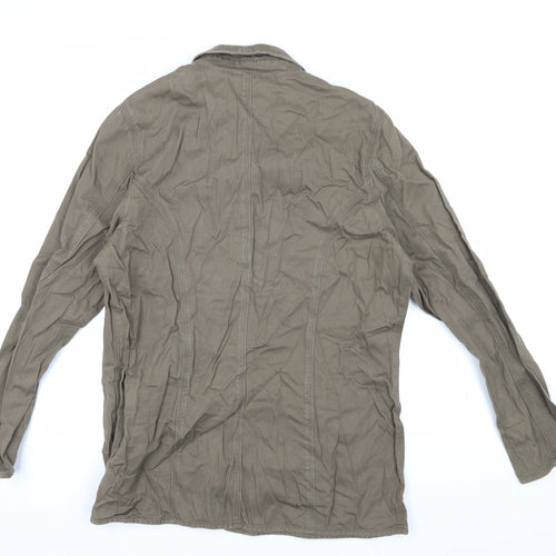 Warehouse Women's Brown Cotton Jacket Size 16 Casual