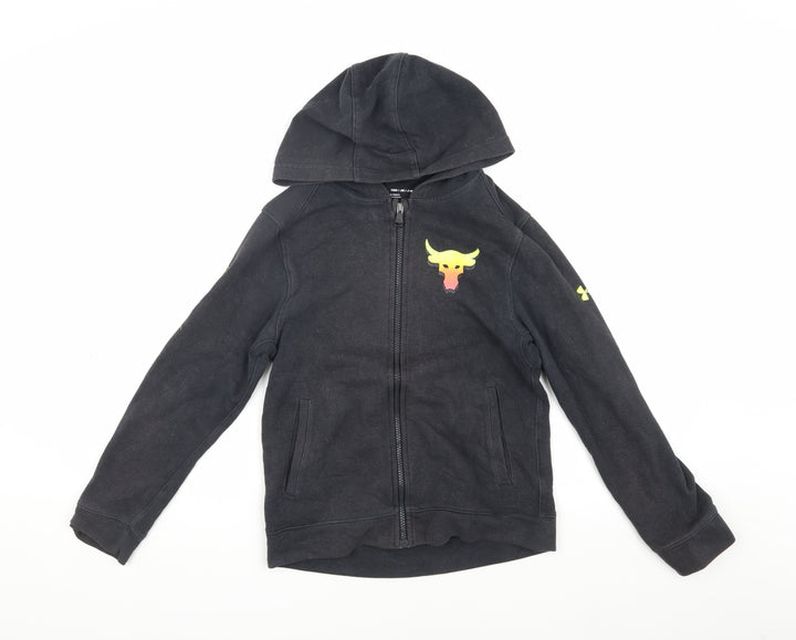 Under Armour Boys Black Basic Jacket, Cotton Blend