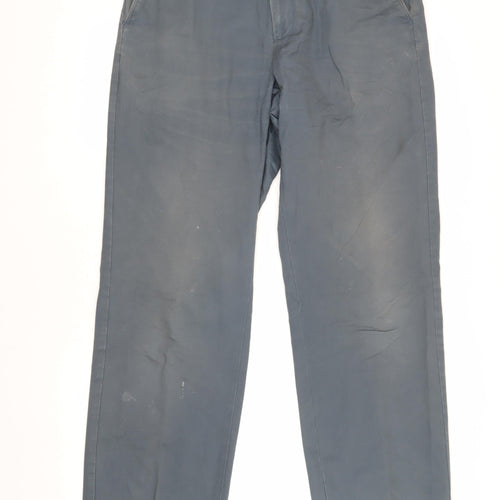 Marks and Spencer Men's Blue Chino Trousers, Size L