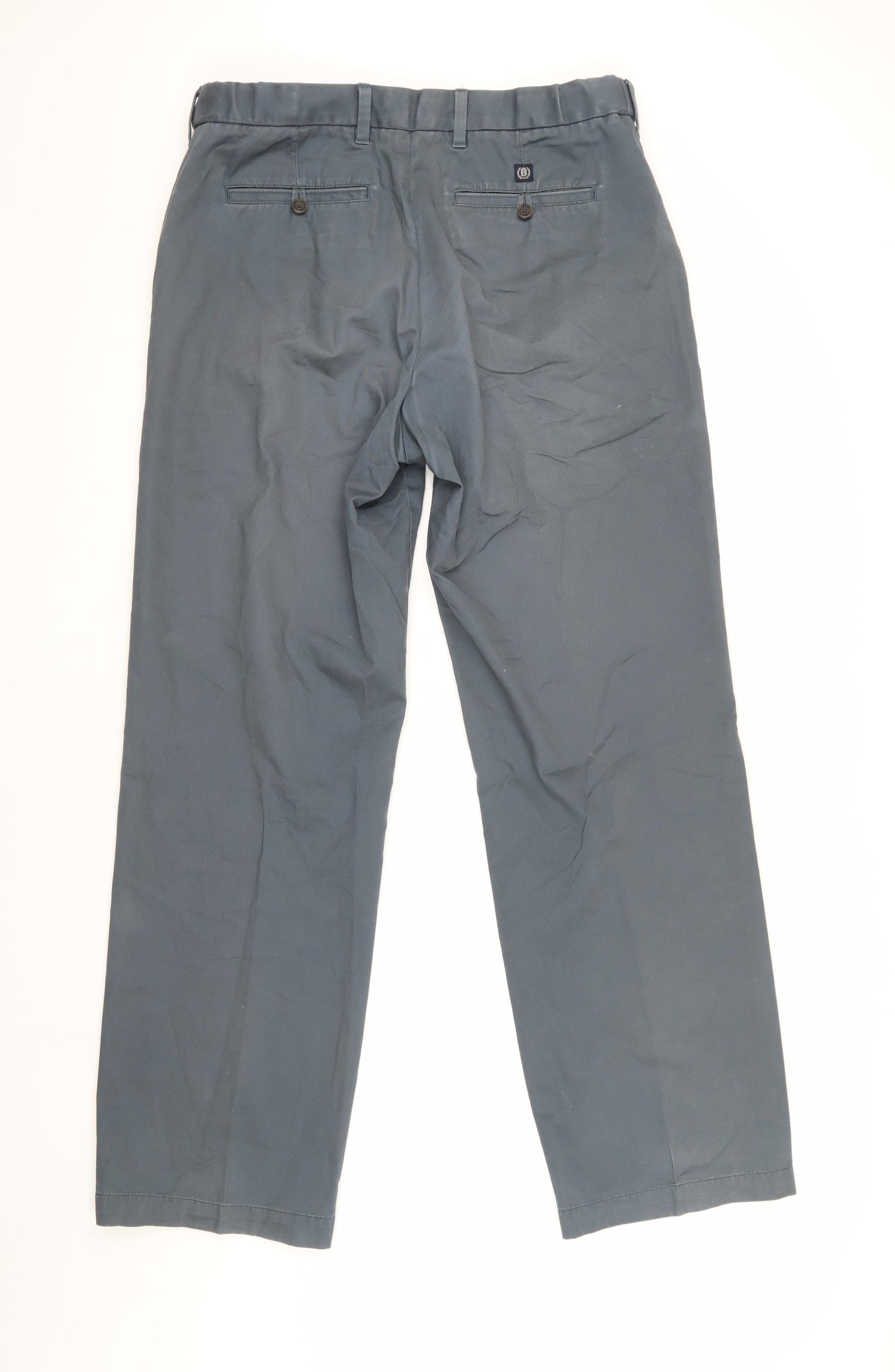 Marks and Spencer Men's Blue Chino Trousers, Size L