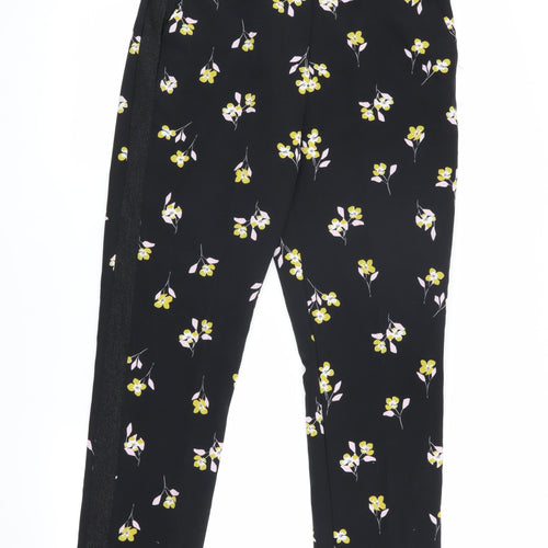 Soaked in Luxury Women's Black Floral Trousers M