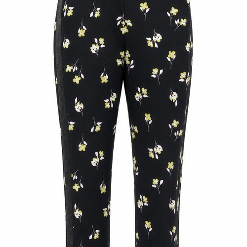 Soaked in Luxury Women's Black Floral Trousers M