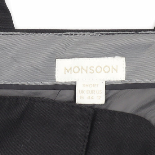 Monsoon Women's Black Straight Trousers Size 16