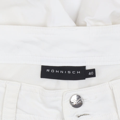 Röhnisch Women's White Cropped Trousers, Size 12