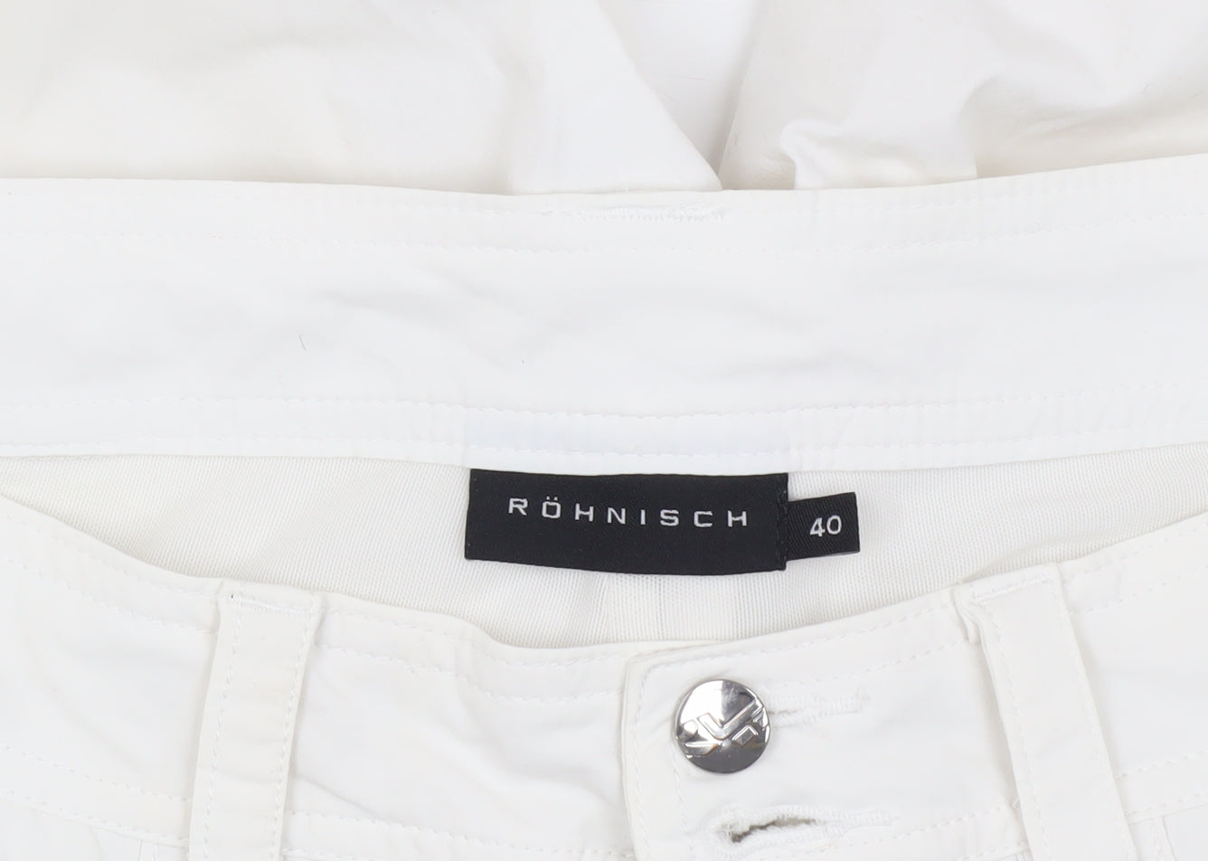 Röhnisch Women's White Cropped Trousers, Size 12