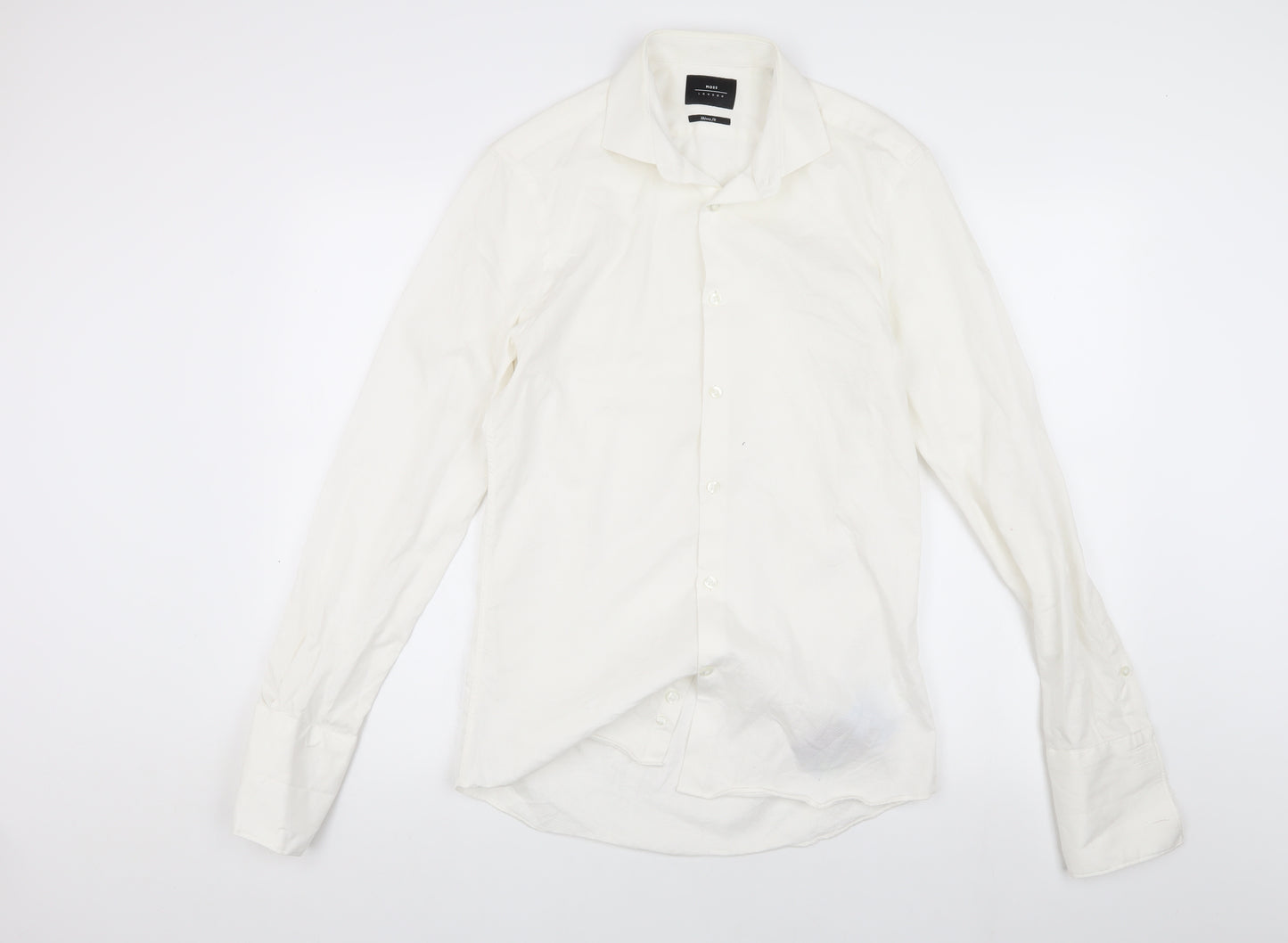 Moss London Men's White Button-Up Shirt Size 38