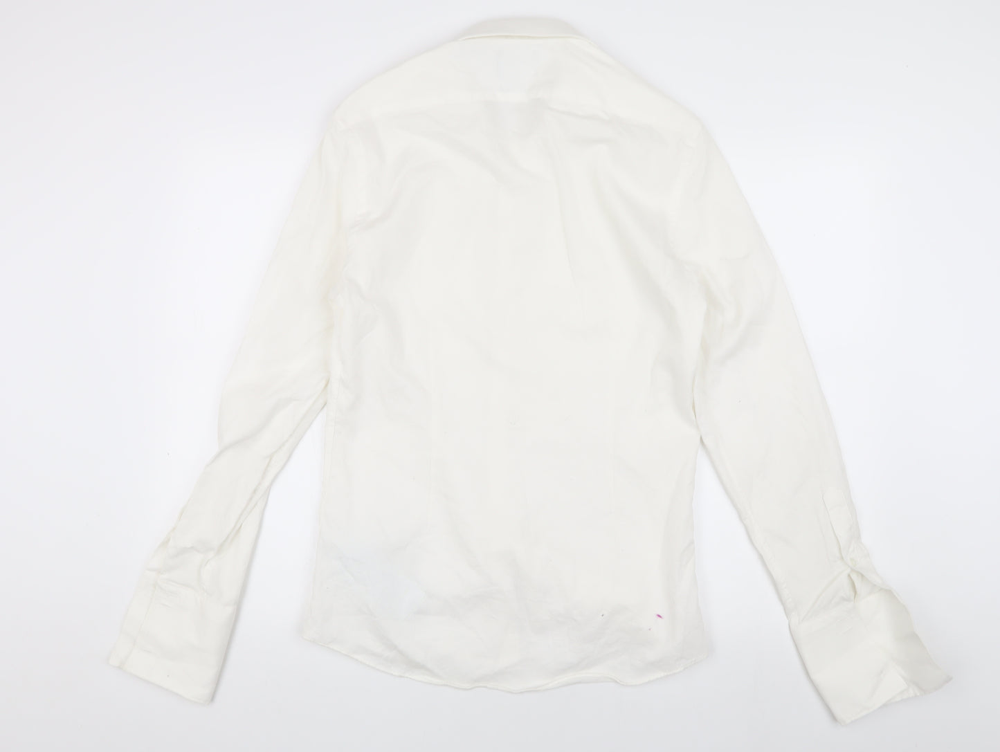 Moss London Men's White Button-Up Shirt Size 38