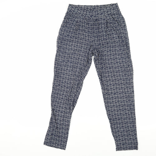 Marks and Spencer Blue Geometric Trousers Size 8