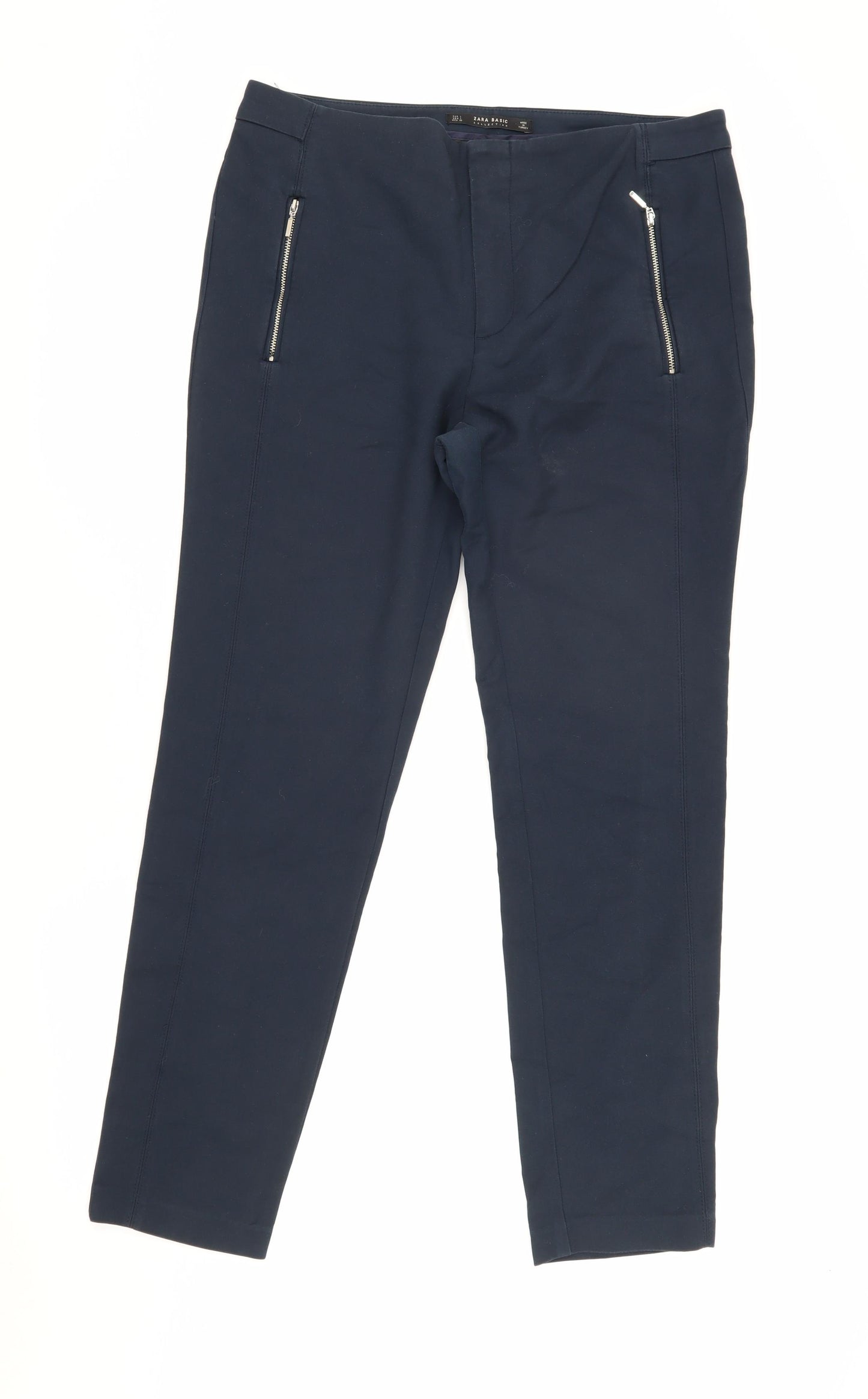 Zara Women’s Blue Straight Leg Trousers L