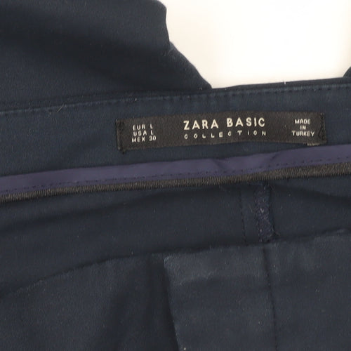 Zara Women’s Blue Straight Leg Trousers L