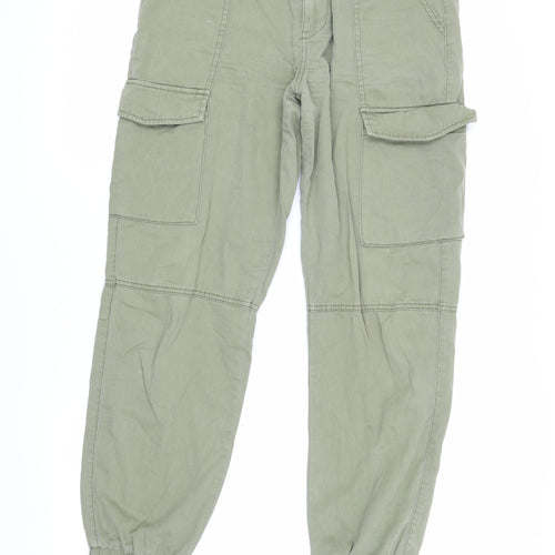 New Look Women's Green Cropped Cargo Jeans Size 8