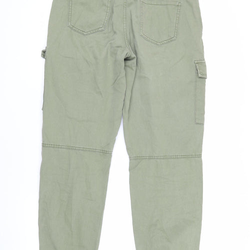 New Look Women's Green Cropped Cargo Jeans Size 8