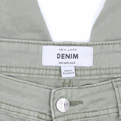 New Look Women's Green Cropped Cargo Jeans Size 8