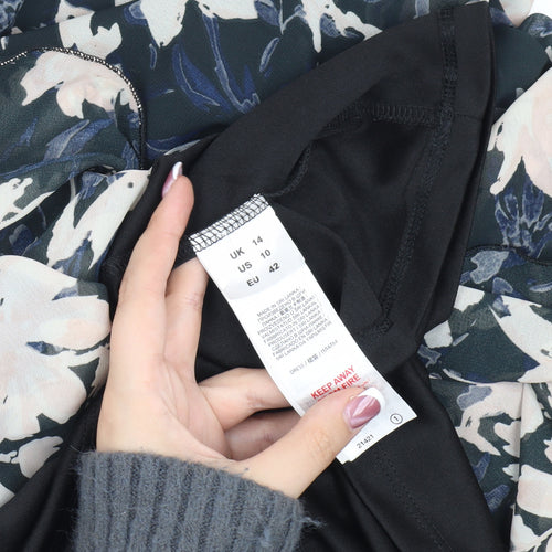 Julipa Women's Floral A-Line Midi Dress, Size 14