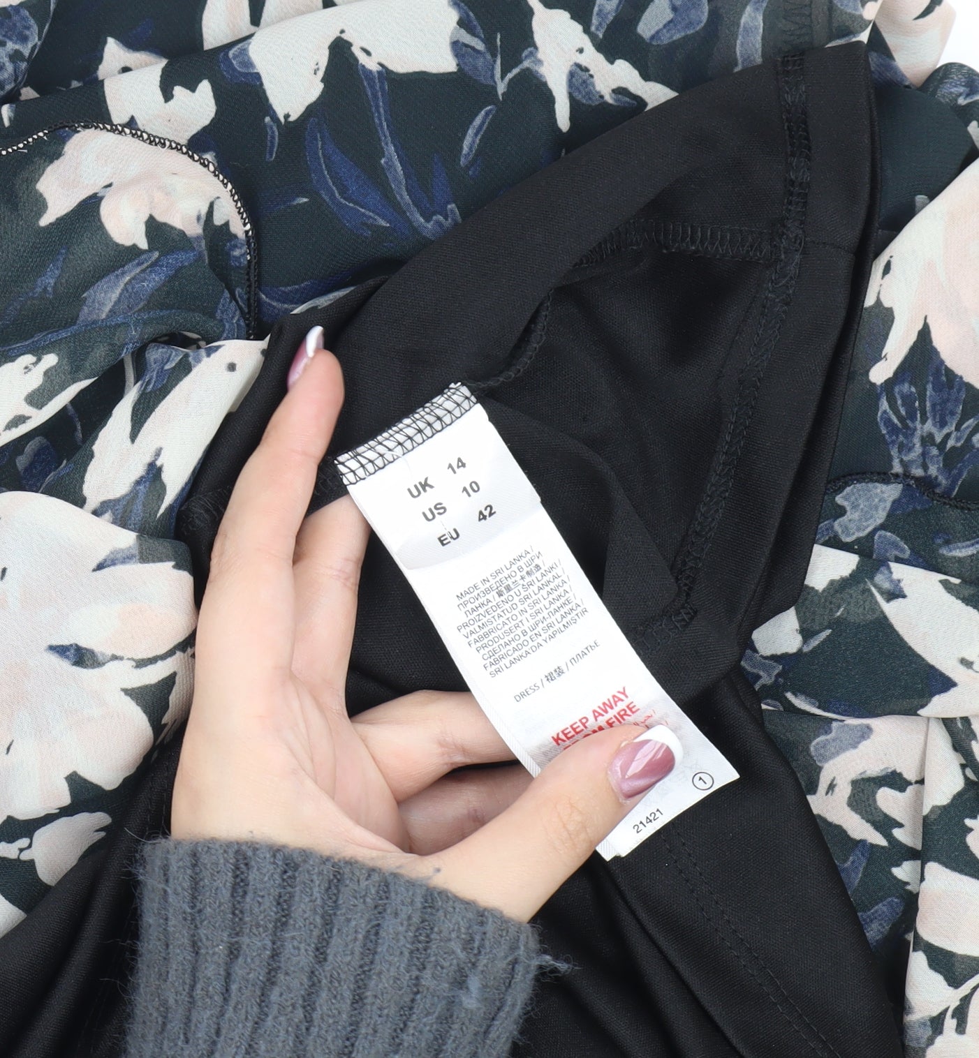 Julipa Women's Floral A-Line Midi Dress, Size 14